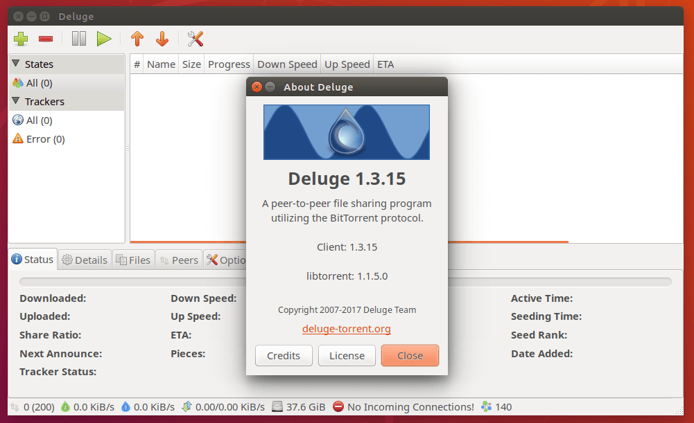 Install Deluge BitTorrent Client on Ubuntu Server